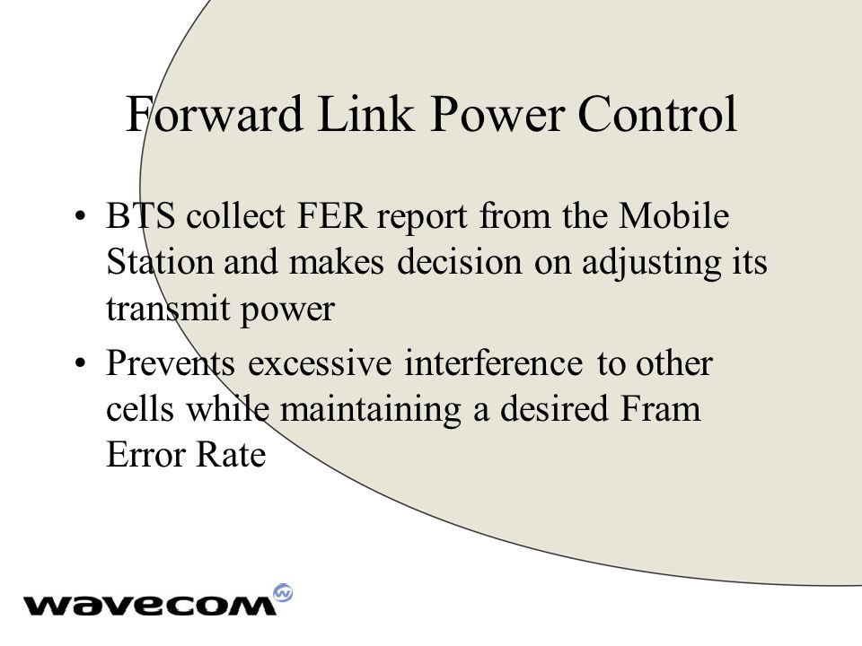 Forward Link Power Control