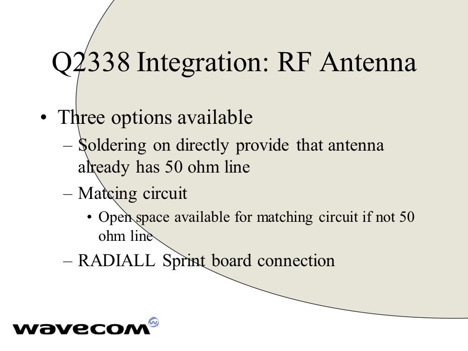Q2338 Integration: RF Antenna