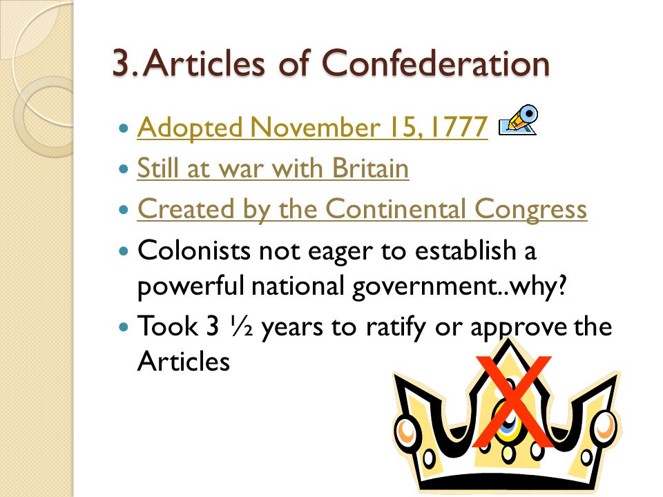 3. Articles of Confederation