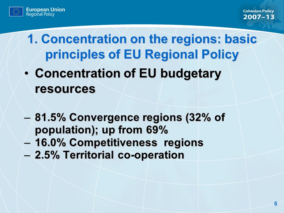 Concentration of EU budgetary resources