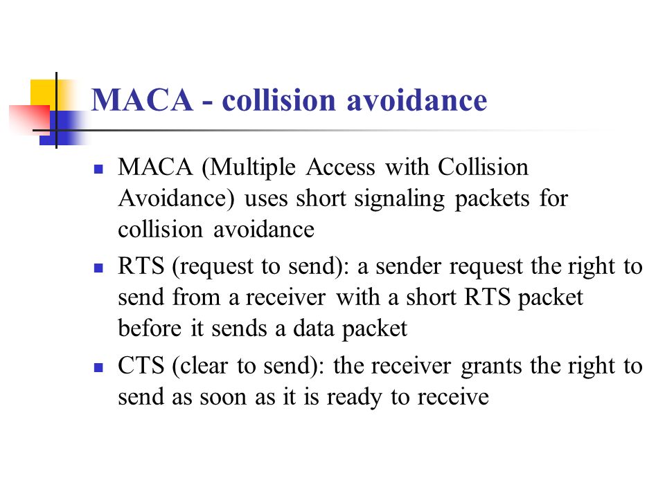 MACA - collision avoidance