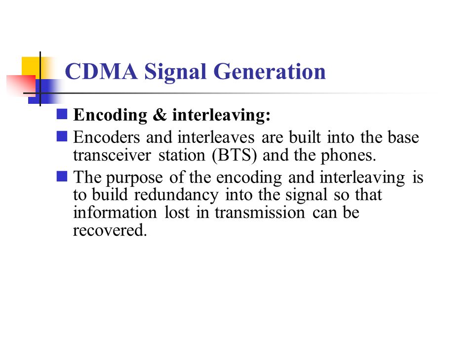 CDMA Signal Generation