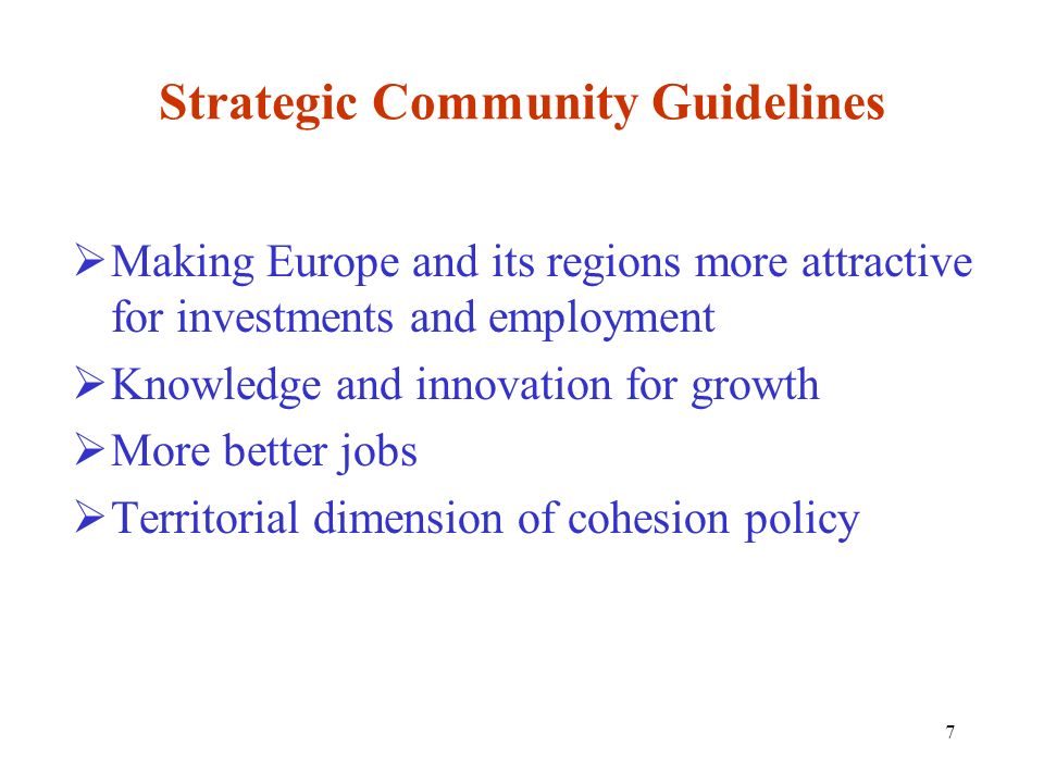 Strategic Community Guidelines