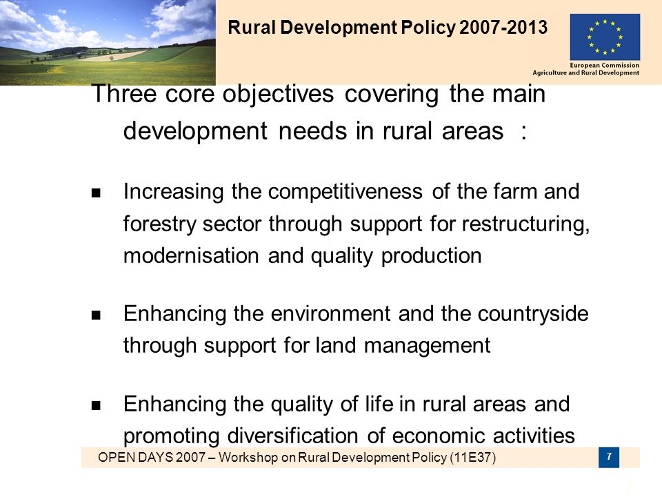 Rural Development Policy