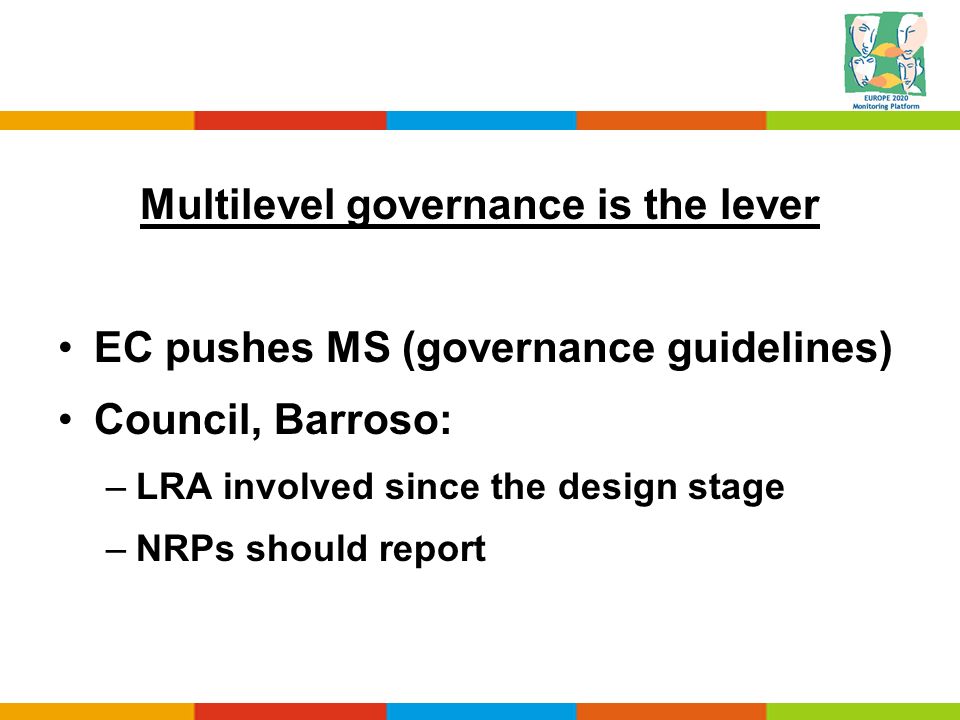 Multilevel governance is the lever