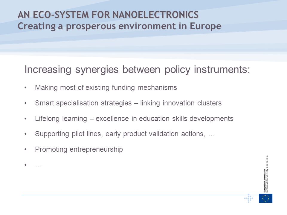 Increasing synergies between policy instruments: