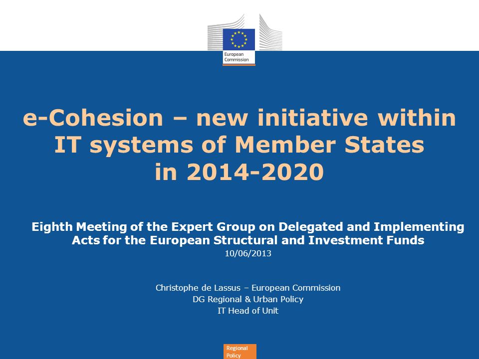 e-Cohesion – new initiative within IT systems of Member States in