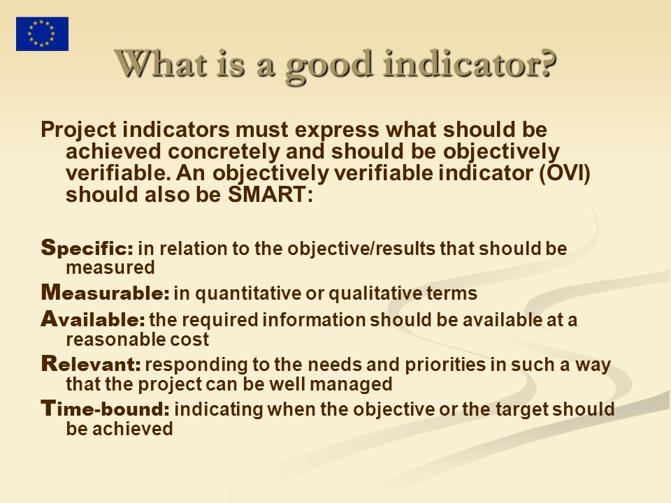 What is a good indicator