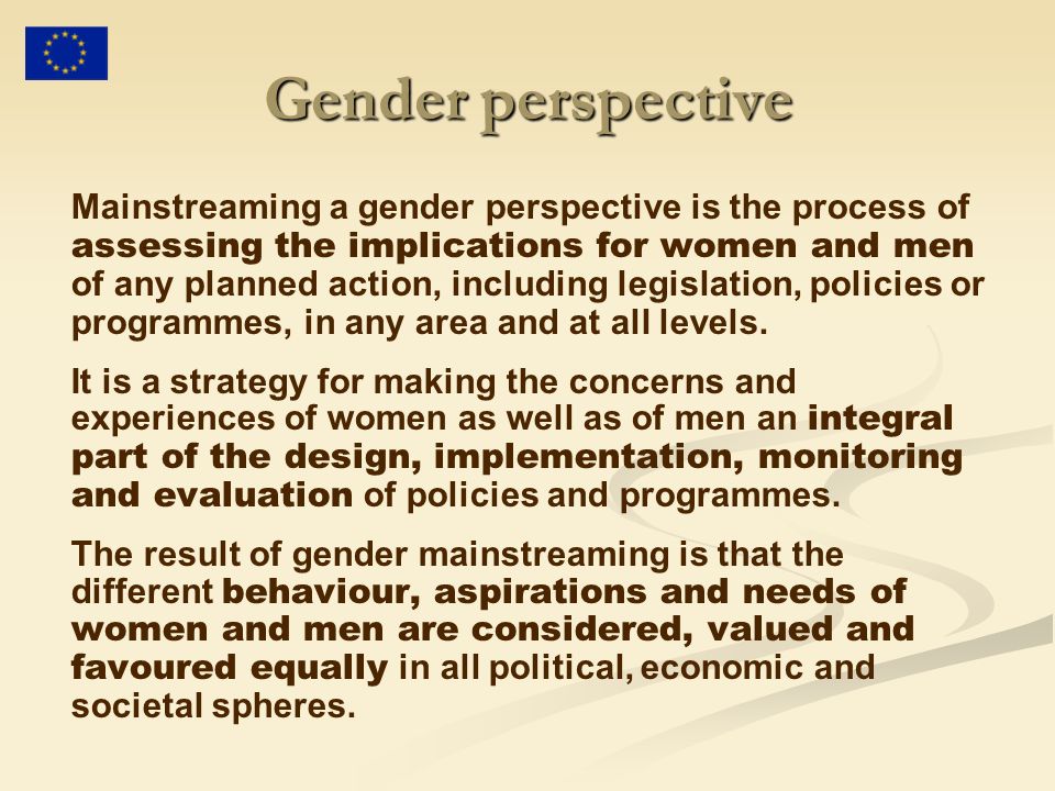 Gender perspective