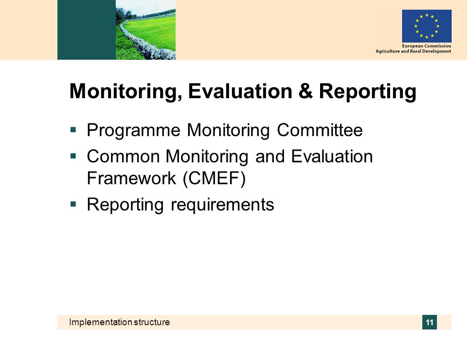 Monitoring, Evaluation & Reporting