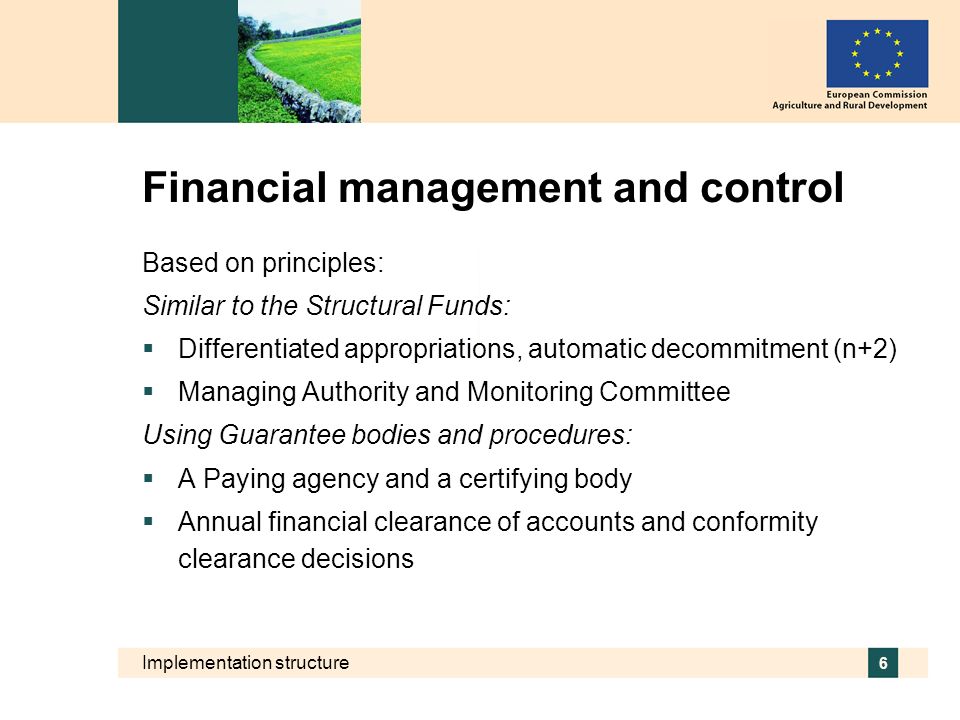 Financial management and control