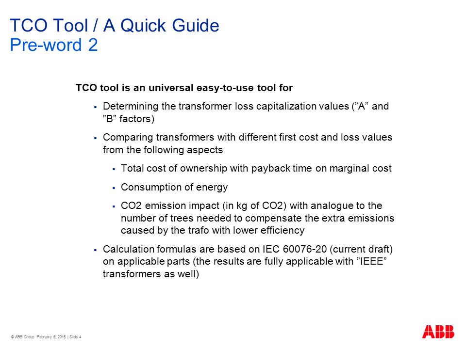 A Quick Guide Total Cost of Ownership calculator tool (ver. 1.1) - ppt  video online download