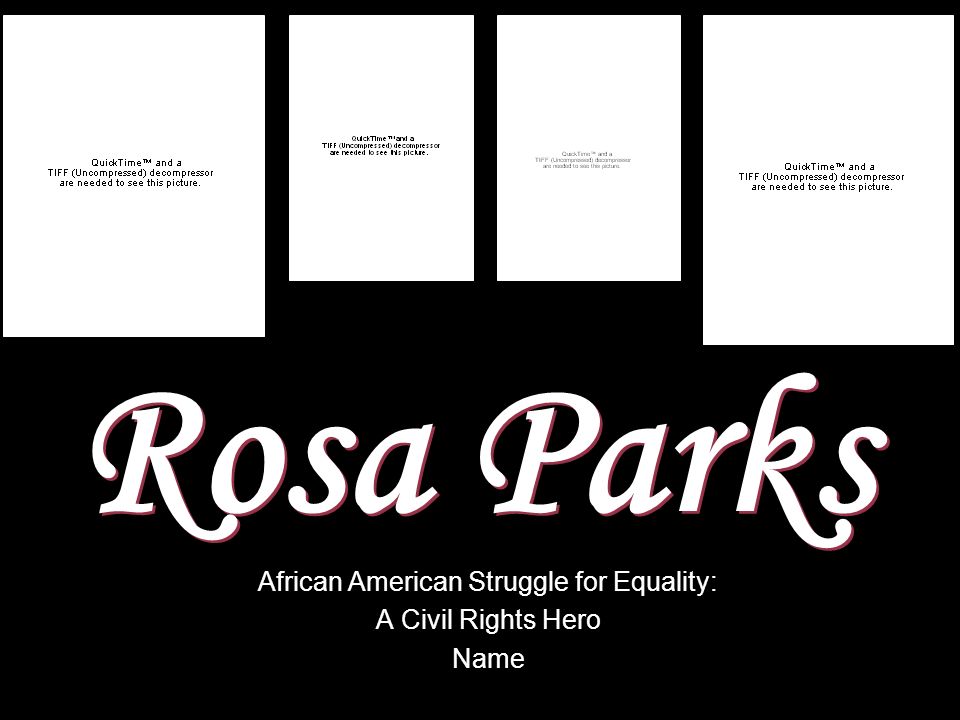 African American Struggle for Equality: A Civil Rights Hero Name