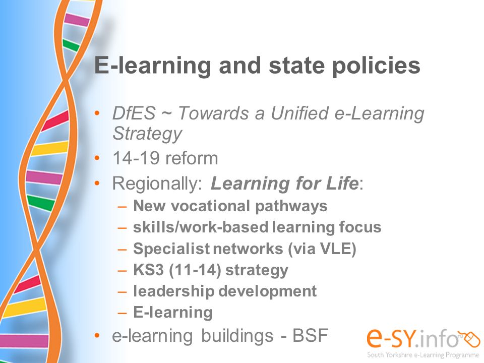 E-learning and state policies
