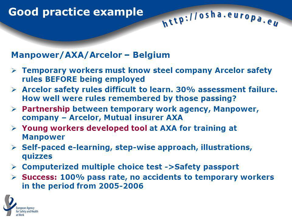 Manpower/AXA/Arcelor – Belgium