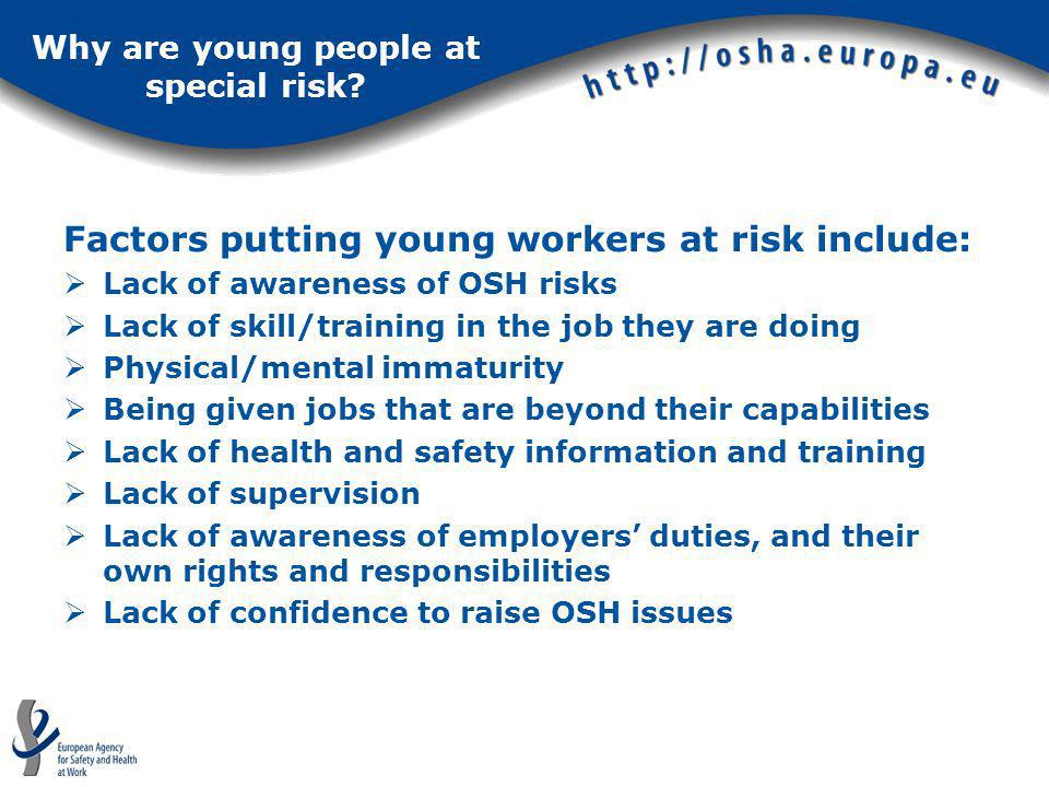 Why are young people at special risk