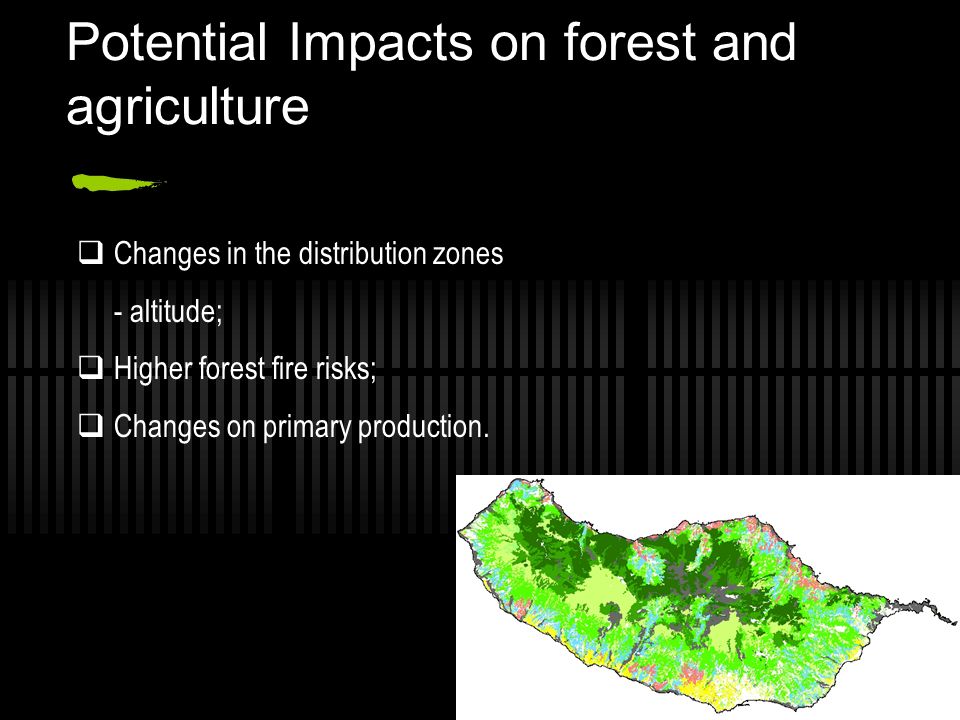 Potential Impacts on forest and agriculture