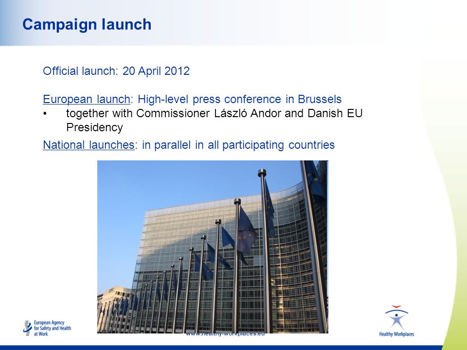 88 Campaign launch Official launch: 20 April 2012