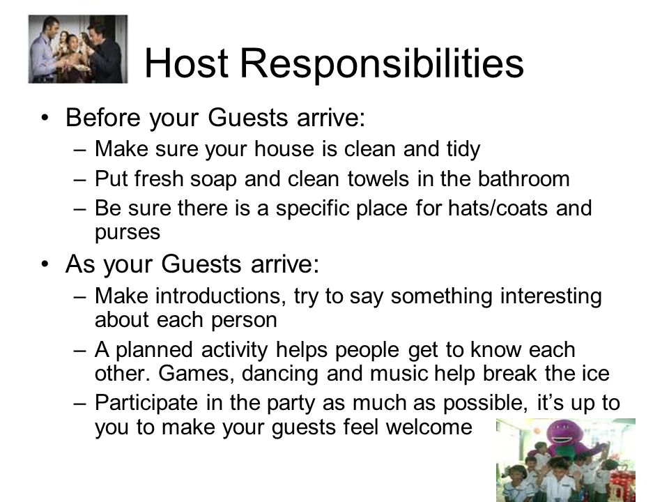Host Responsibilities