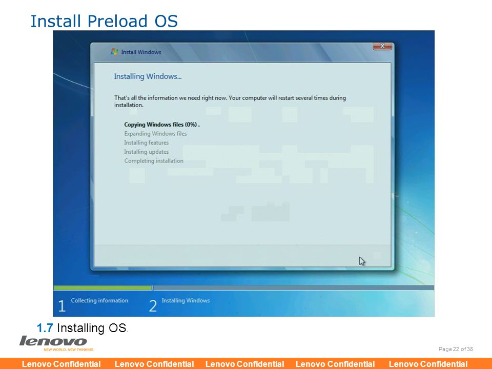 Install Preload OS 1.7 Installing OS.