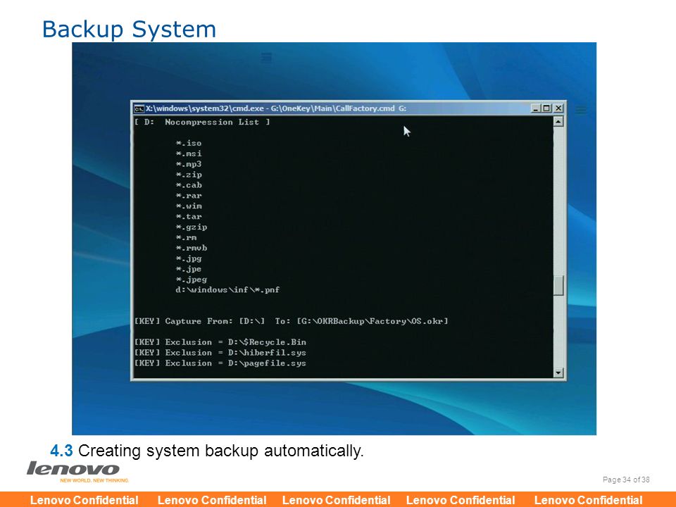Backup System 4.3 Creating system backup automatically.