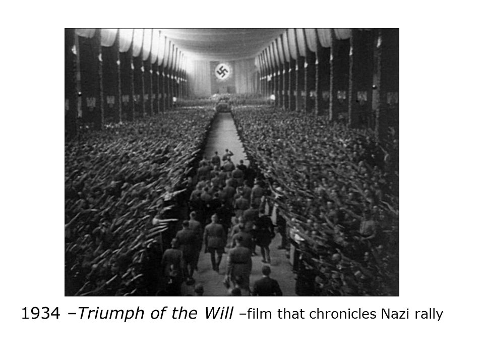 1934 –Triumph of the Will –film that chronicles Nazi rally