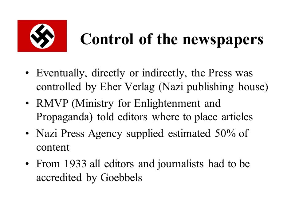 Control of the newspapers