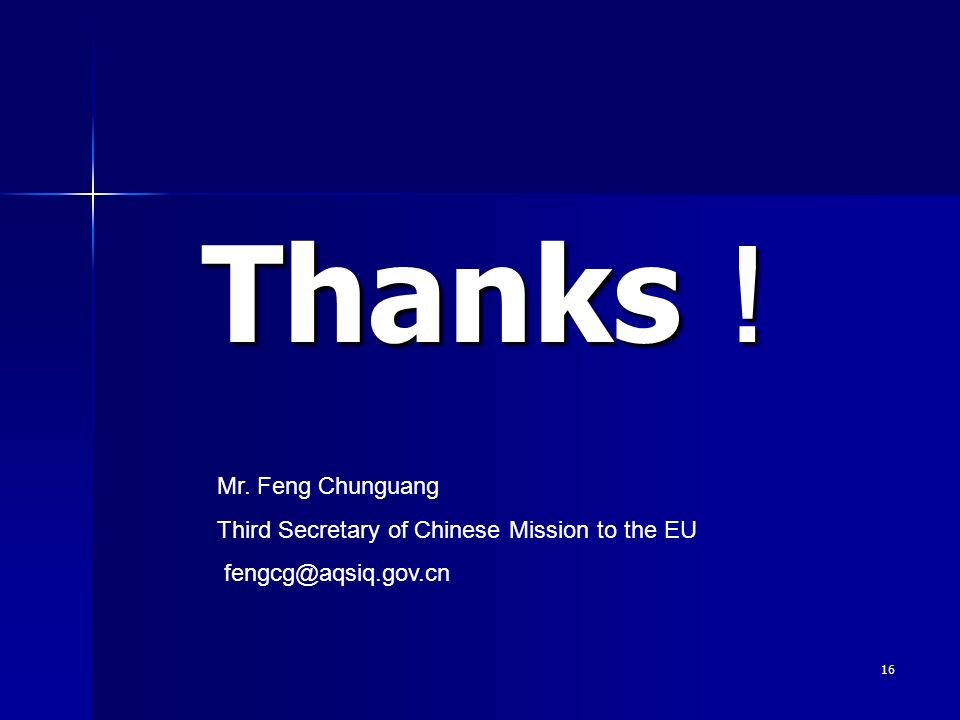 Thanks！ Mr. Feng Chunguang