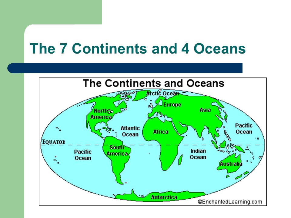 The 7 Continents and 4 Oceans