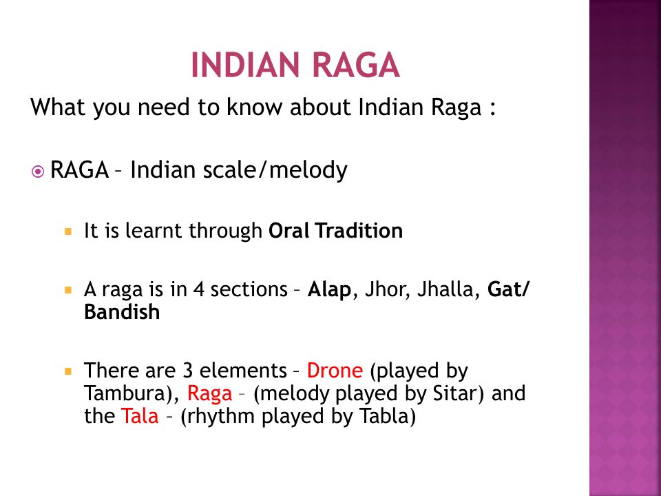 Area of Study 4 Indian Raga!. - ppt video online download