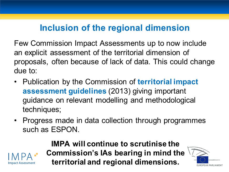 Inclusion of the regional dimension
