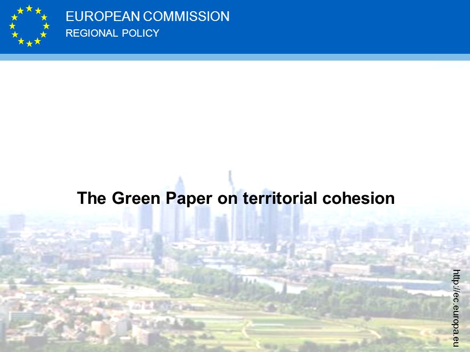 The Green Paper on territorial cohesion