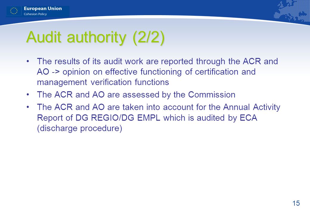 Audit authority (2/2)