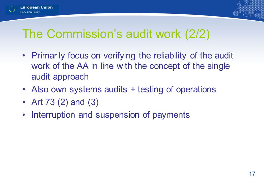 The Commission’s audit work (2/2)