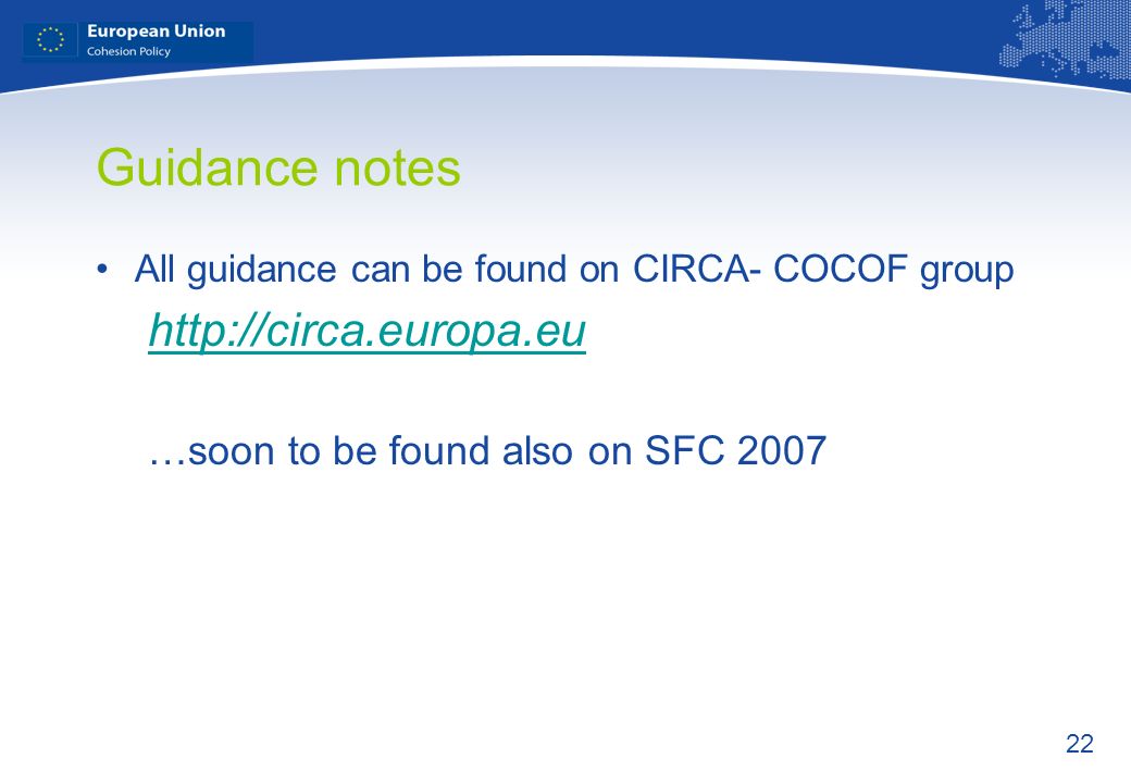 Guidance notes