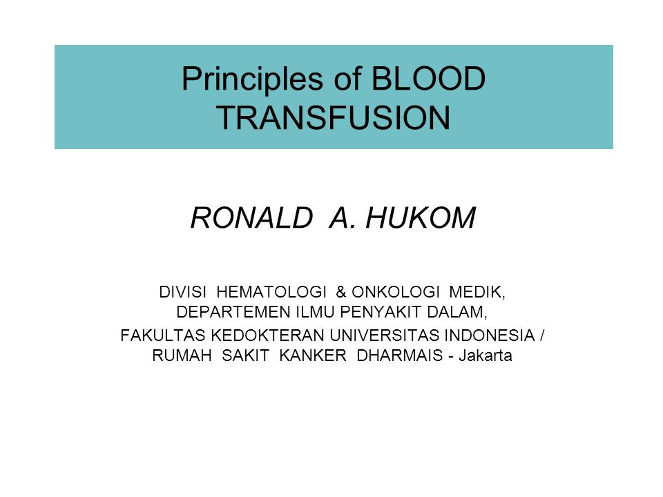 Principles of BLOOD TRANSFUSION - ppt video online download