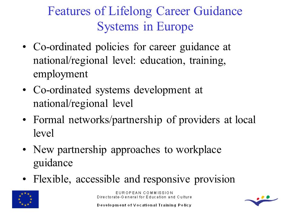 Features of Lifelong Career Guidance Systems in Europe