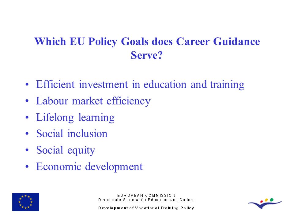 Which EU Policy Goals does Career Guidance Serve