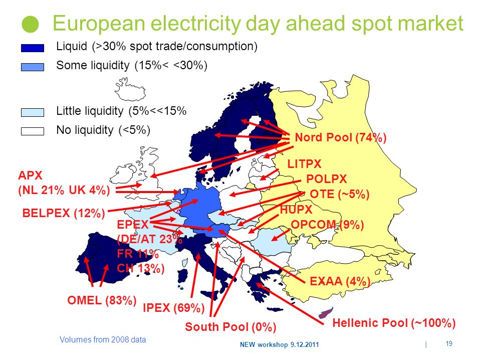 European electricity day ahead spot market