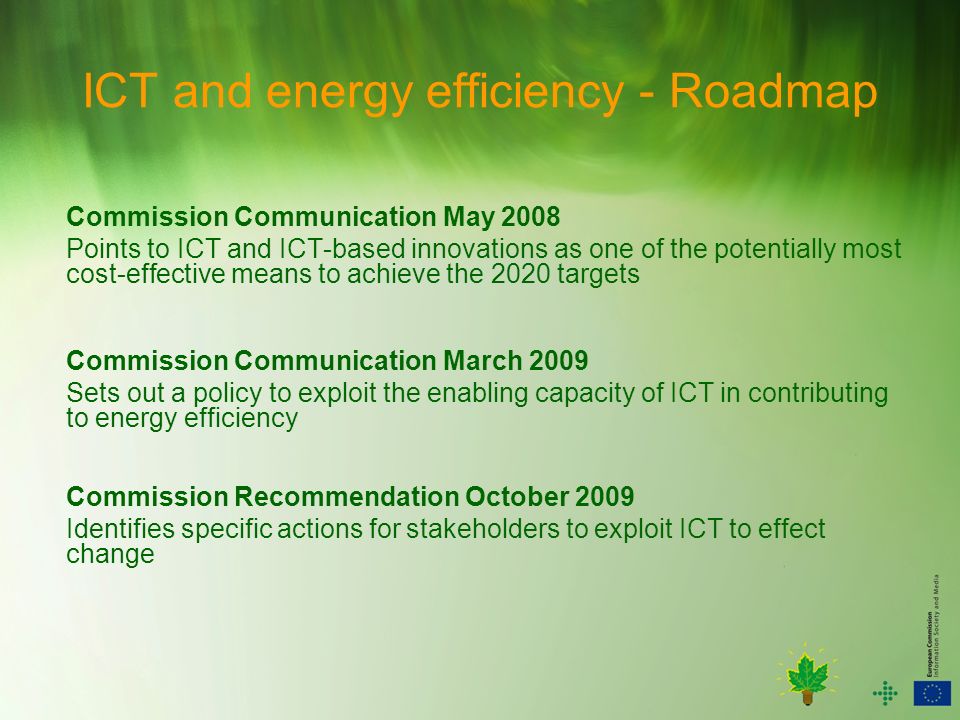 ICT and energy efficiency - Roadmap