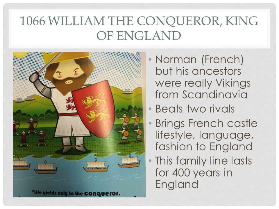 1066 William the Conqueror, King of England