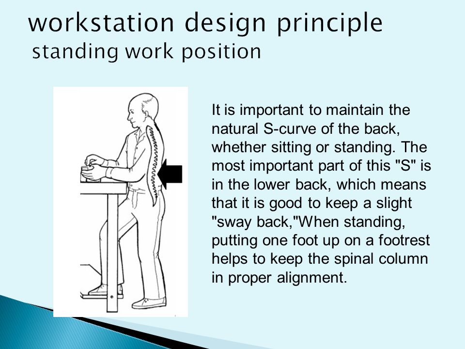 workstation design principle standing work position