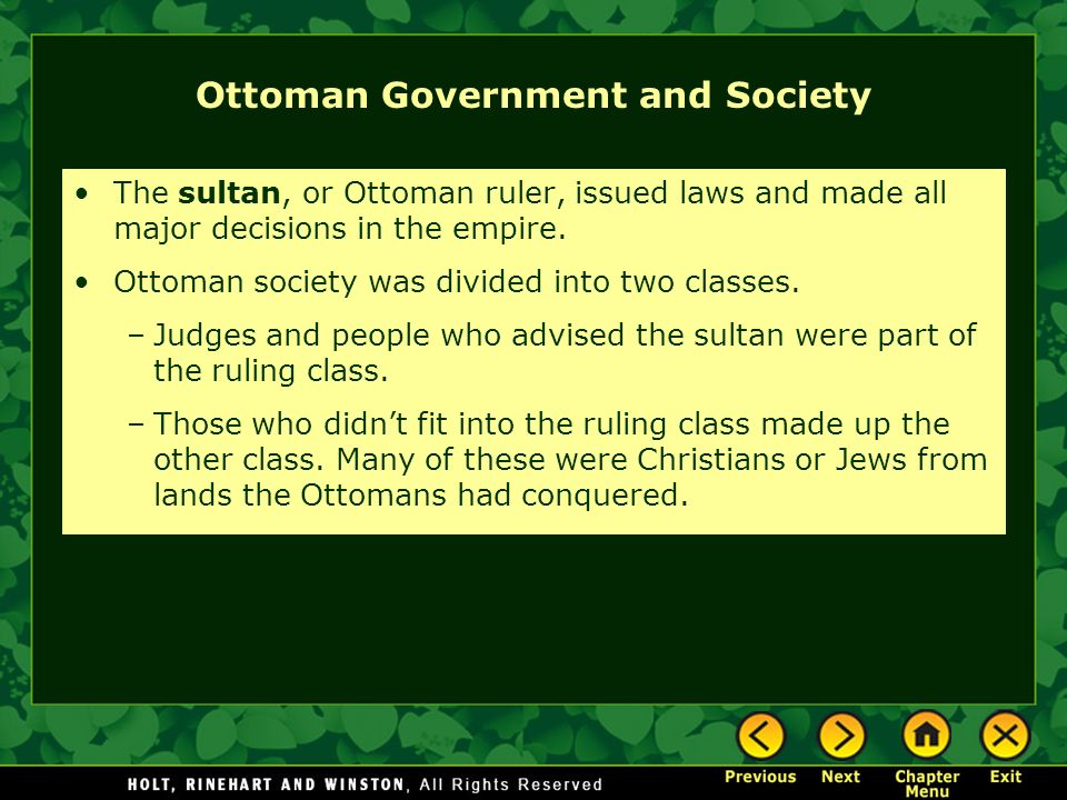 Ottoman Government and Society