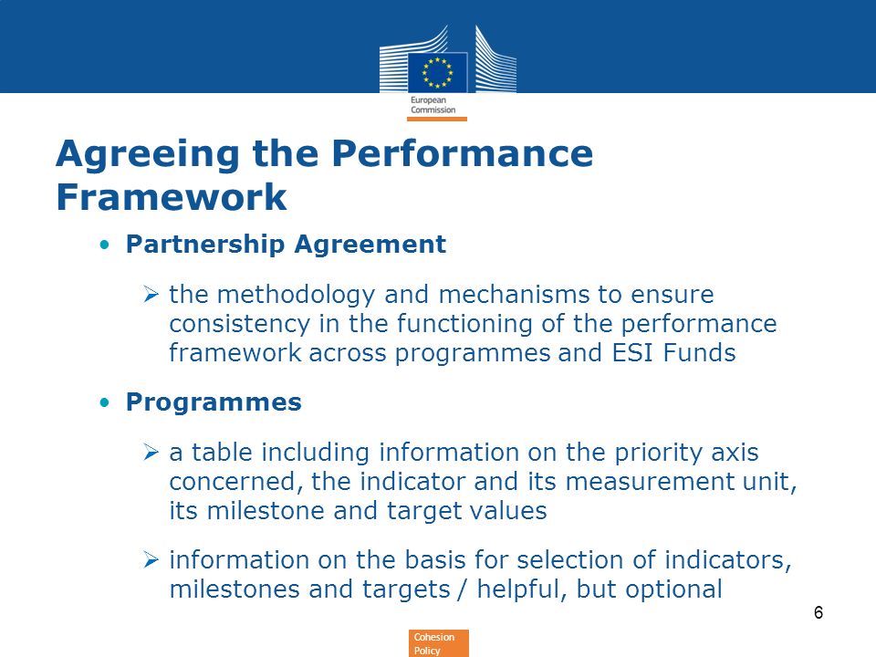 Agreeing the Performance Framework