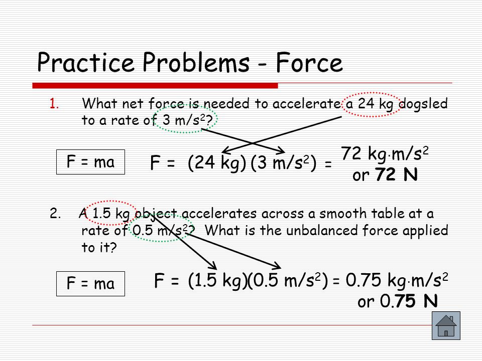 Practice Problems - Force