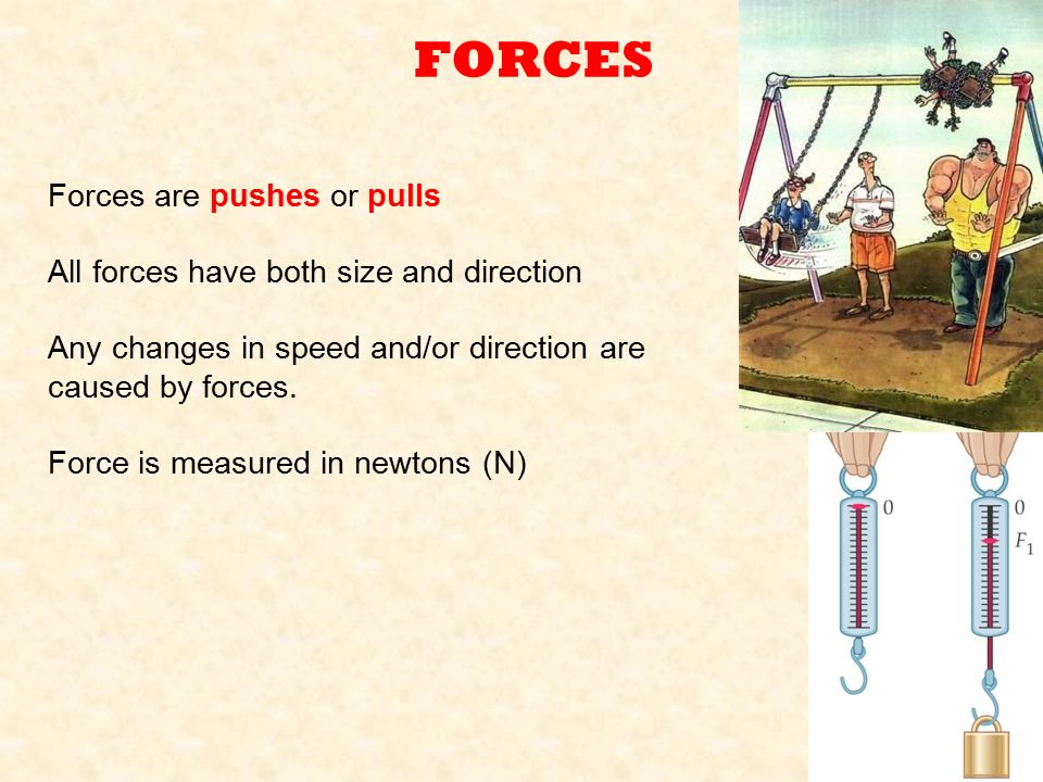 FORCES Forces are pushes or pulls