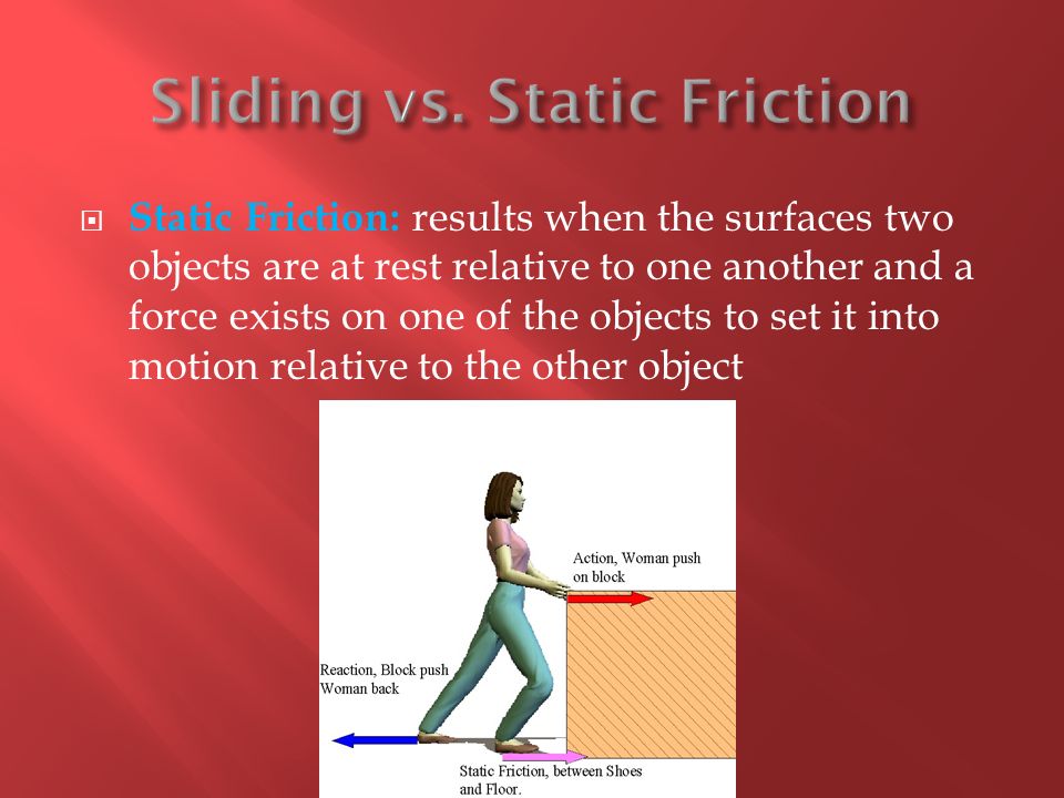 Sliding vs. Static Friction