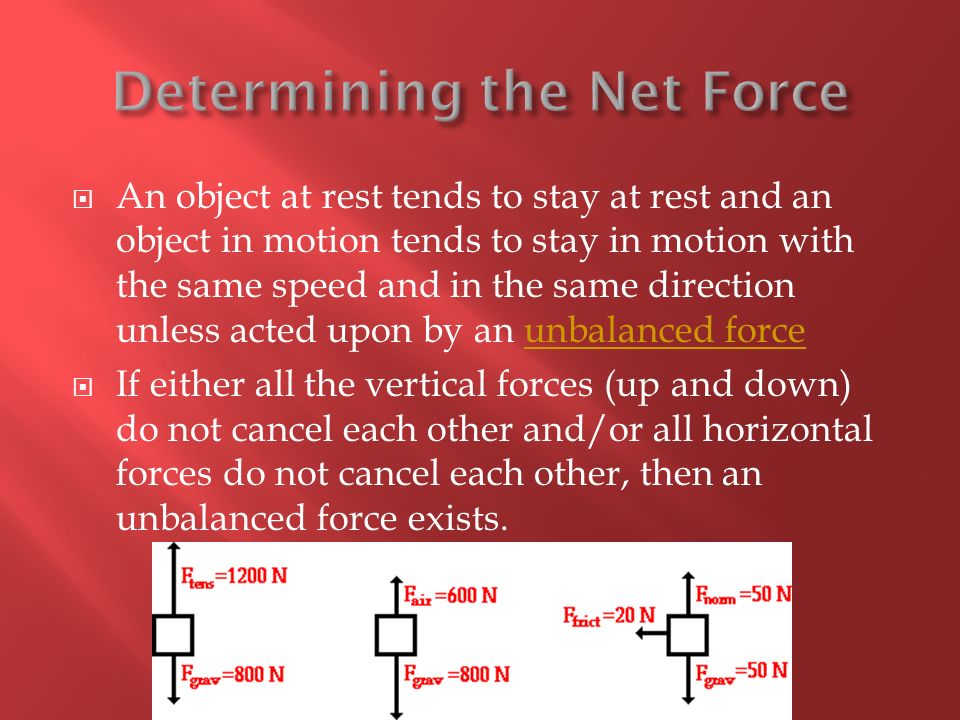 Determining the Net Force