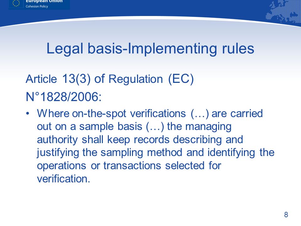 Legal basis-Implementing rules