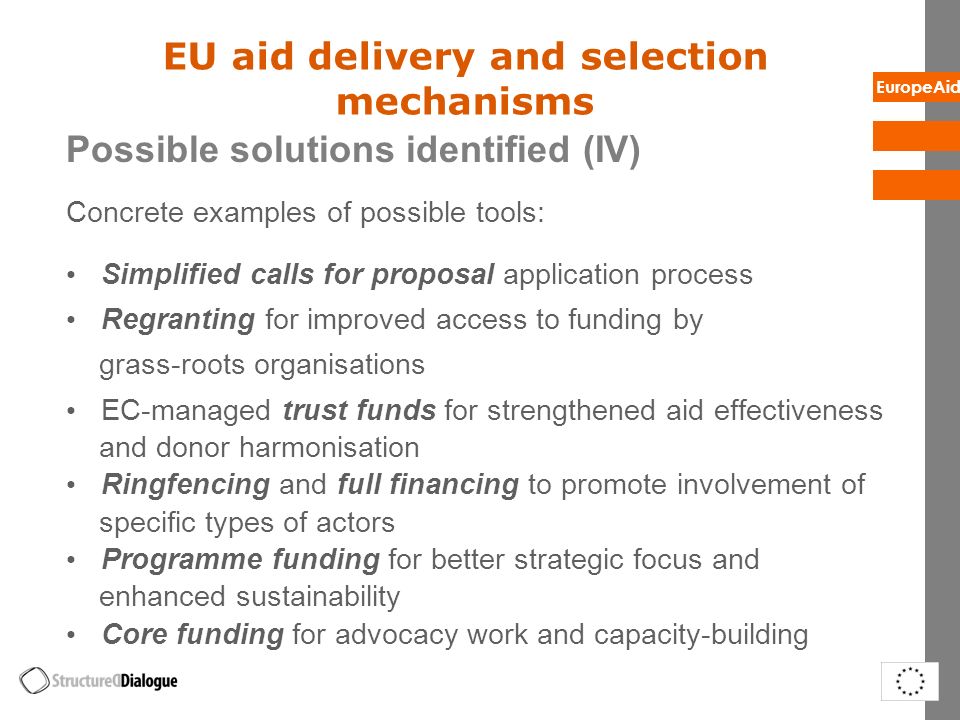 EU aid delivery and selection mechanisms